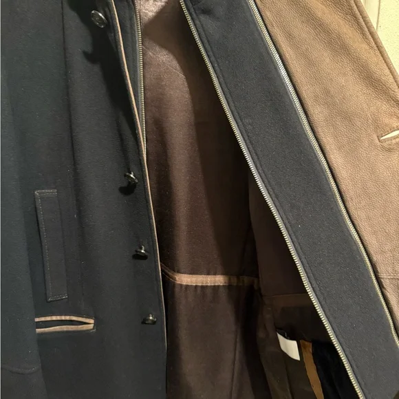 Men's Black Wool Coat